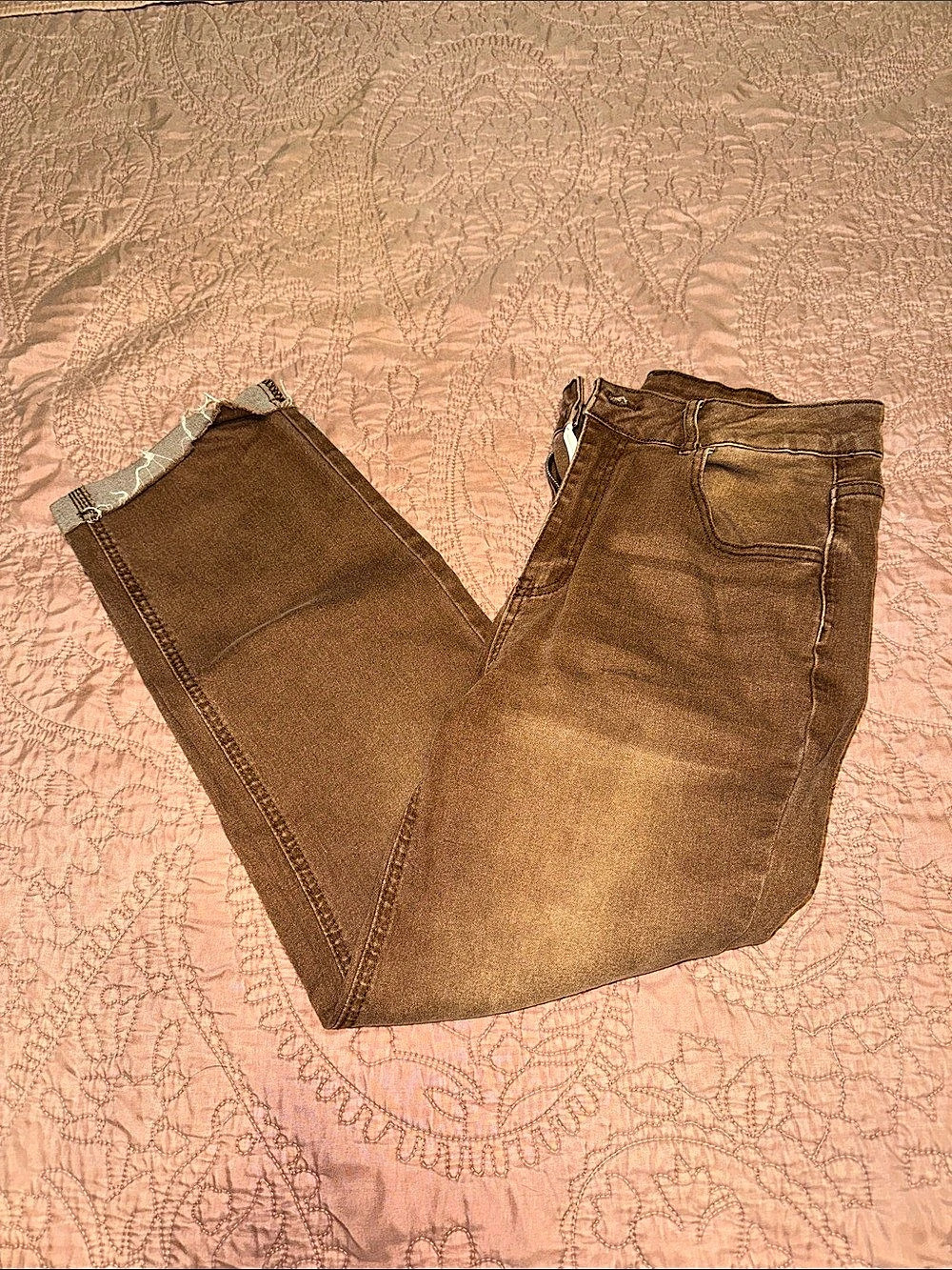SHEIN Brown Straight Jeans